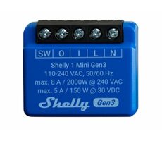 Shelly 1 Mini Gen3 - Schaltmodul 1x 8A (WiFi & Bluetooth)
