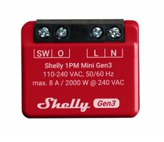 Shelly 1PM Mini Gen3 - Schaltmodul mit Verbrauchsmessung 1x 8A (WiFi & Bluetooth)