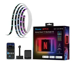 Govee Backlight 3S Netflix TV 55-65 SMART LED-Hintergrundbeleuchtung RGBICW / LED-Streifen / 24W / BT / WiFi / RGBIC