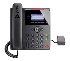 Poly Edge B30 schwarz / IP-Telefon / 16 Leitungen / 2x RJ-45 / PoE 