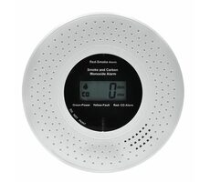 Solight 1D39A Rauch- und Kohlenmonoxidmelder / LCD-Display / 2x AA-Batterien