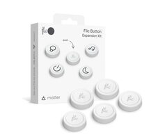 Flic Button Erweiterungsset weiß / 5x Smart Multifunktionstaster / Matter / 5x CR2032