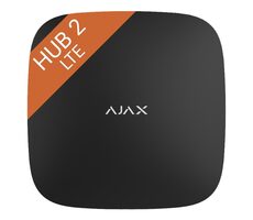 AJAX Hub 2 4G (8EU/ ECG) ASP schwarz (38240) / Zentrales Bedienfeld / Ethernet + 2x GSM SIM / LTE