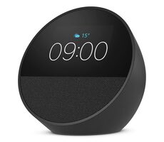 Amazon Echo Spot 2024 schwarz / Smarter Wecker mit künstlicher Intelligenz Alexa / Wi-Fi / BT / Jack