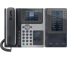 Poly Edge E450 schwarz / IP Phone / Display / 1x USB 2.0 Typ-C / 2x LAN