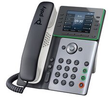 Poly Edge E350 schwarz / IP-Telefon / Display / SIP / SDP / USB 2.0 Typ-C / 2x LAN
