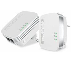 Strong Powerline WF 600 DUO MINI / Set Powerline-Adapter / 600 Mbit/s / WLAN 300 Mbit/s / 2x LAN / 2St