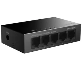 Strong SW5000M schwarz / Industrie-Switch / 5- Port / 1000 Mbit/s / passives PoE
