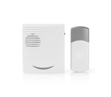 Nedis DOORB211WT weiß / Funk-Türklingel / 1x CR2032 / 80 dB / bis zu 300 m / IP44 / 36 Melodien