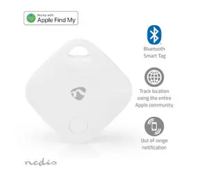Nedis SmartLife Schlüsselfinder mit Apple Find My App Unterstützung 1 Stück weiß / 1x CR2032 Batterie / Bluetooth 5.1 