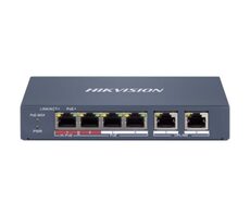 HIKVISION DS-3E1106HP-EI / Switch / 4X 100 Mbit/s RJ45 PoE / 4X 100 Mbit/s RJ45