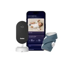 Owlet Dream Duo blau / Owlet Dream Sock (intelligente Socke) + Owlet Cam 2 (Babyphone)