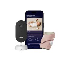 Owlet Dream Duo rosa / Owlet Dream Sock (intelligente Socke) + Owlet Cam 2 (Babyphone)
