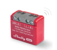 Shelly 1PM Mini Smart-WLAN-Relais mit Leistungsmessung (1 Kanal) / WLAN / Bluetooth / 8 A
