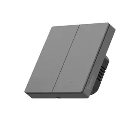 Sonoff SwitchMan Smart-Wandschalter M5 Matter / 2-Tasten / 86 mm / Dunkelgrau