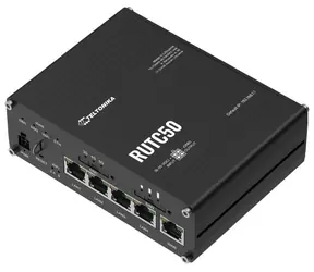 Teltonika RUTC50 / Industrierouter / 5G / 4G (LTE) / 3G / Wi-Fi 6 / 802.11ax / 4× RJ-45 LAN / 1× RJ-45 WAN / eSim