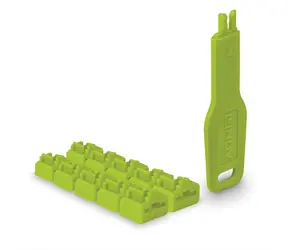 Lindy 47894 RJ-45 Portblocker mit Schlüssel grün / 10 Stück.