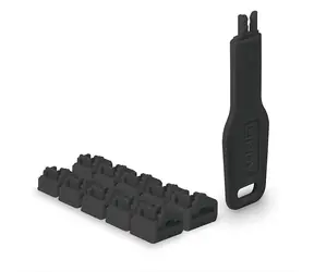 Lindy 47891 RJ-45 Portblocker mit Schlüssel schwarz / 10 Stück.