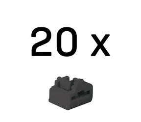 Lindy 47892 RJ-45 Portblocker ohne Schlüssel schwarz / 20 Stück.