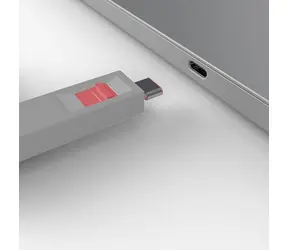 Lindy 40425 USB-C-Anschlussblocker mit Schlüssel, pink / 4 Stück