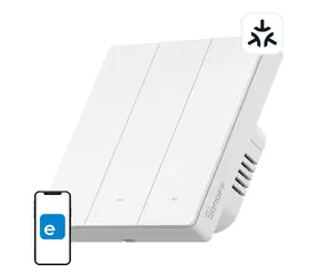 Sonoff SwitchMan Smart-Wandschalter M5 Mattweiß / 3 Tasten / 86 mm 