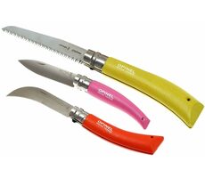 Opinel Garden 3-teiliges Set bestehend aus 2 Messern und einer Säge / Holzkiste
