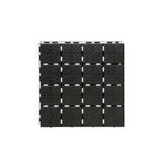 Prosperplast Gartenfliesen Easy SQUARE 9 Stück schwarz / 40 x 40 cm 