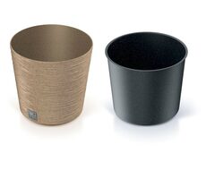 Prosperplast FURU RUND LOW ECO WOOD 30 cm naturo / Blumentopf 