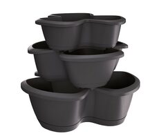 Prosperplast RESPANA TRIO Kräutertopf Anthrazit 
