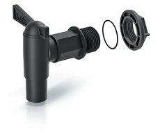 Prosperplast CANTAP 2 schwarz / Regenwasserfass-Wasserhahn 