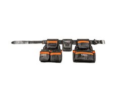 Neo Tools 84-330 / Werkzeuggürtel aus echtem Leder / verstellbarer Gurt / verstärkte Taschen