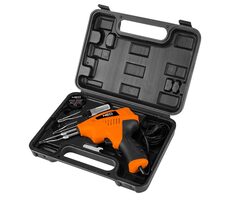 Neo Tools 19-152 orange / Lötpistole mit Koffer / 200W / einstellbare Temperatur / ergonomisch / Kunststoff