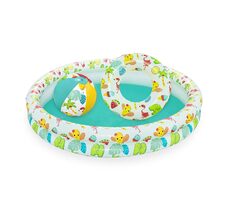 Bestway aufblasbares SET - Pool 112 cm & Schwimmring 51 cm & Ball 41 x 15 cm
