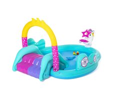 Bestway aufblasbares Wasserspielcenter Einhorn 2,74 m x 1,98 m x 1,37 m