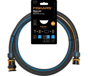 Fiskars 1057621 Gartenschlauch Q4 13 mm (1/2") 1,8 m - Set 