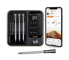 Inkbird BBQ-Funkthermometer mit 4 Sonden WiFi/100 m & Bluetooth/100 m