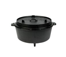 Valhal Outdoor Gusseisen-Outdoor-Topf (Camp Dutch Oven) VH12L+