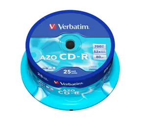 Verbatim CD R AZO 700MB Spindel 25 Stk. / 52x