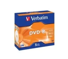 Verbatim 5 Stück DVD- R 4,7 GB 16x / JewelCase