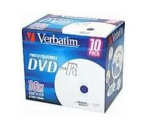 Verbatim 10 Stück DVD- R 4,7 GB 16x (druckbar) / JewelCase