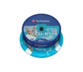 Verbatim 25 Stück CD R 700 MB AZO 52x / Wide Printable / Spindel