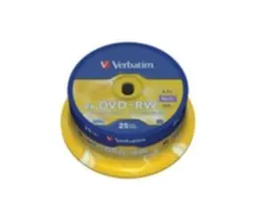 Verbatim 25 Stück DVD+RW 4,7 GB 4X / Spindel
