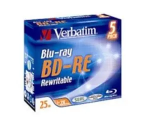 Verbatim 5 Stück Blu-Ray BD-RE 25GB 2× / JewelCase