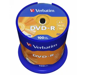 Verbatim 100 Stück DVD- R 4,7 GB 16x / Spindel