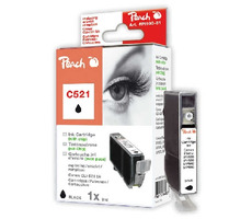 Peach kompatible Patrone Canon CLI-521BK, Schwarz, 10 ml