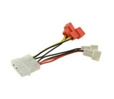 Primecooler PC-MX1 Reduktion / 4pin Molex auf 4X 3pin Netzteil