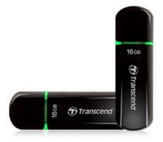 Transcend JetFlash V600 16 GB schwarz-grün / Flash Disk / USB 2.0