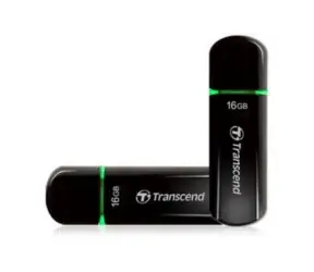 Transcend JetFlash V600 16 GB schwarz-grün / Flash Disk / USB 2.0