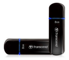 Transcend JetFlash V600 8 GB schwarz-grün / Flash Disk / USB 2.0