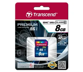 Transcend SDHC 8 GB / SDHC / 8 GB / Klasse 10 UHS-1